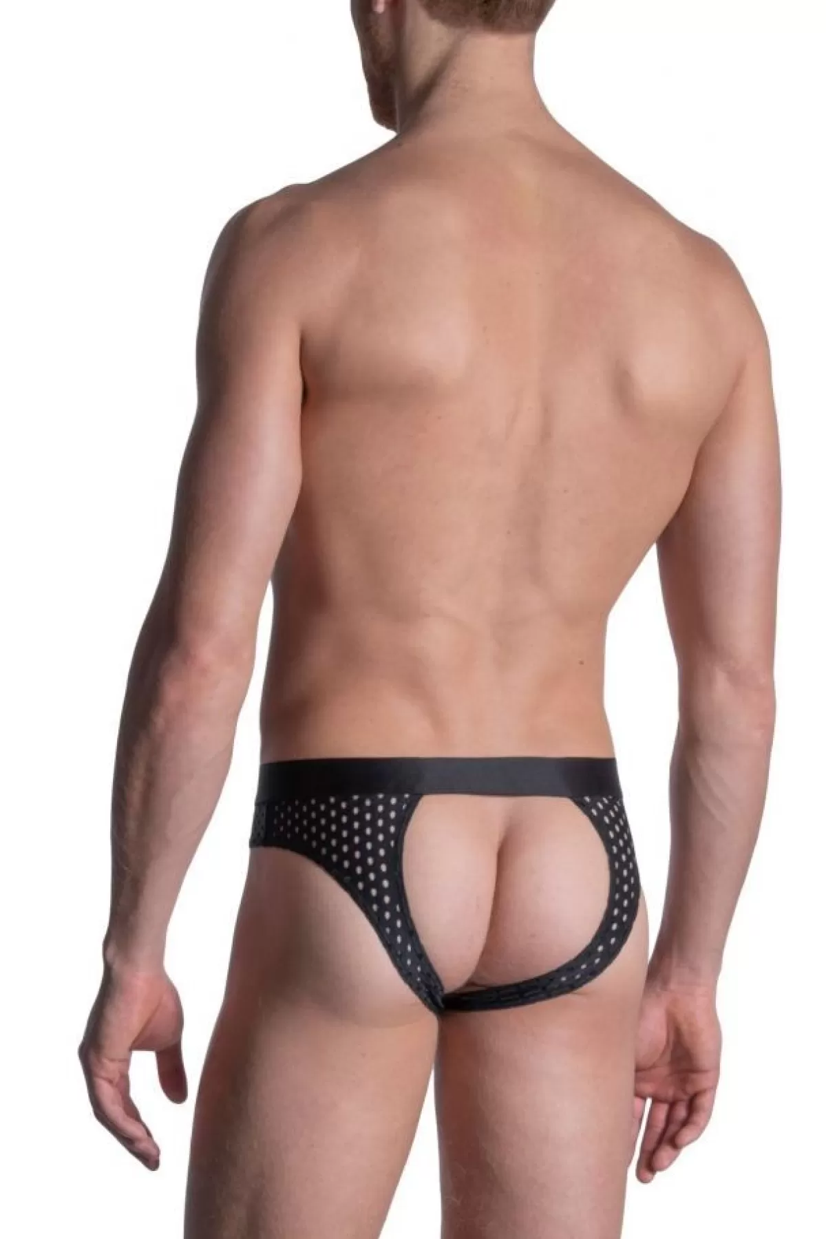 Sale Sally's Toy Black & Red Netting Jock Brief - L