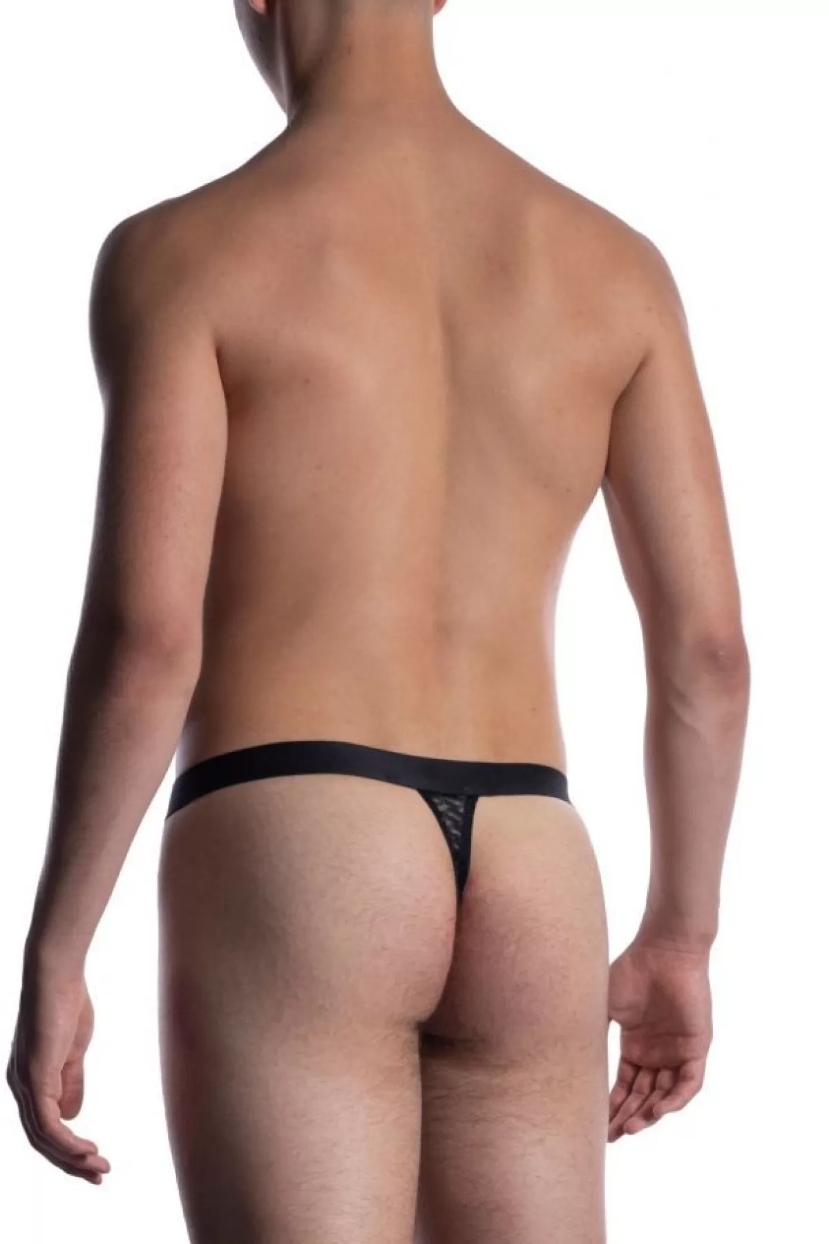 Store Sally's Toy Black On Black Pattern Mesh String Tanga - S