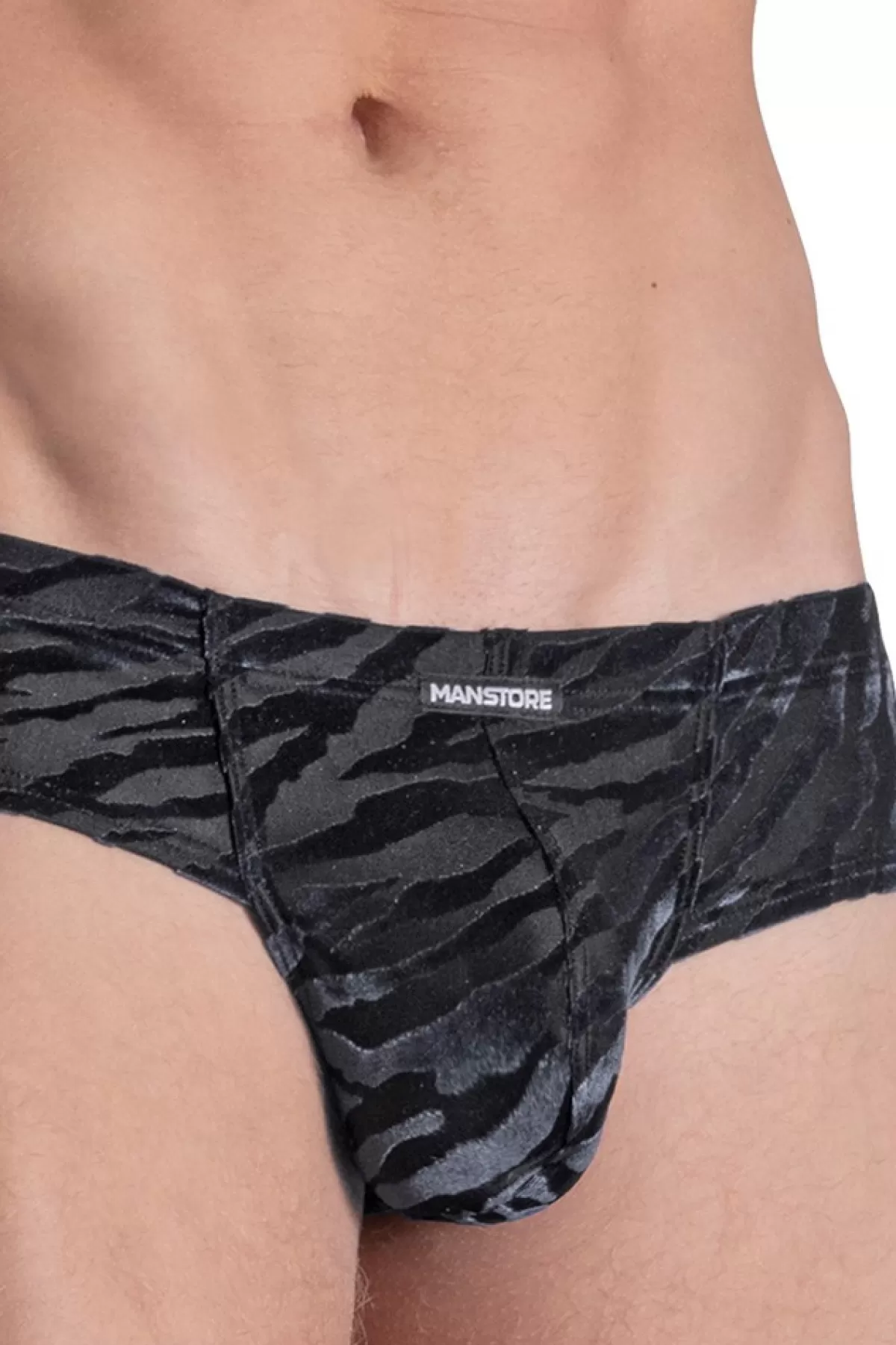 Online Sally's Toy Black Zebra Print Cheeky Brief - L