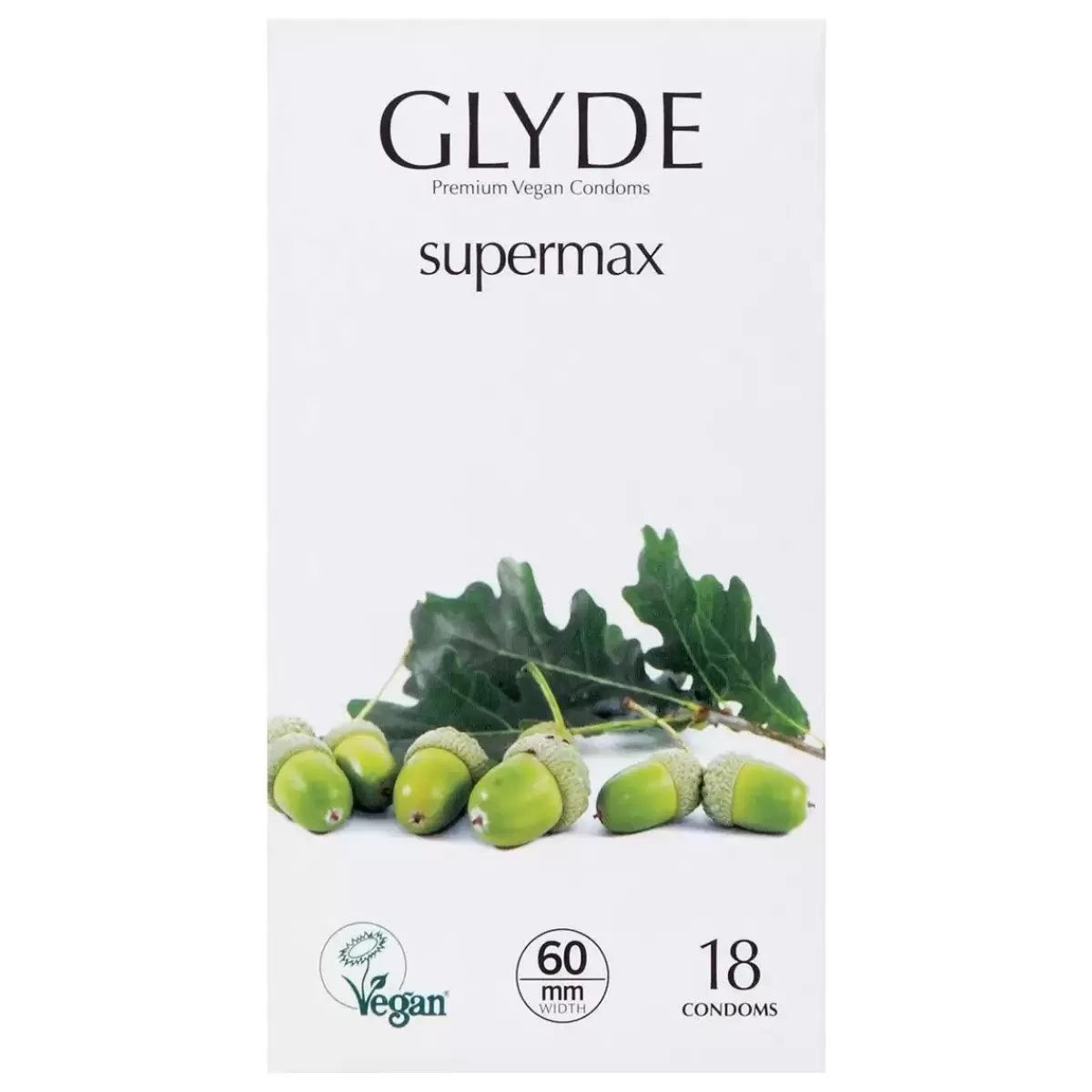 Online Sally's Toy Glyde Vegan Condom Supermax XXL 60mm - 18pcs