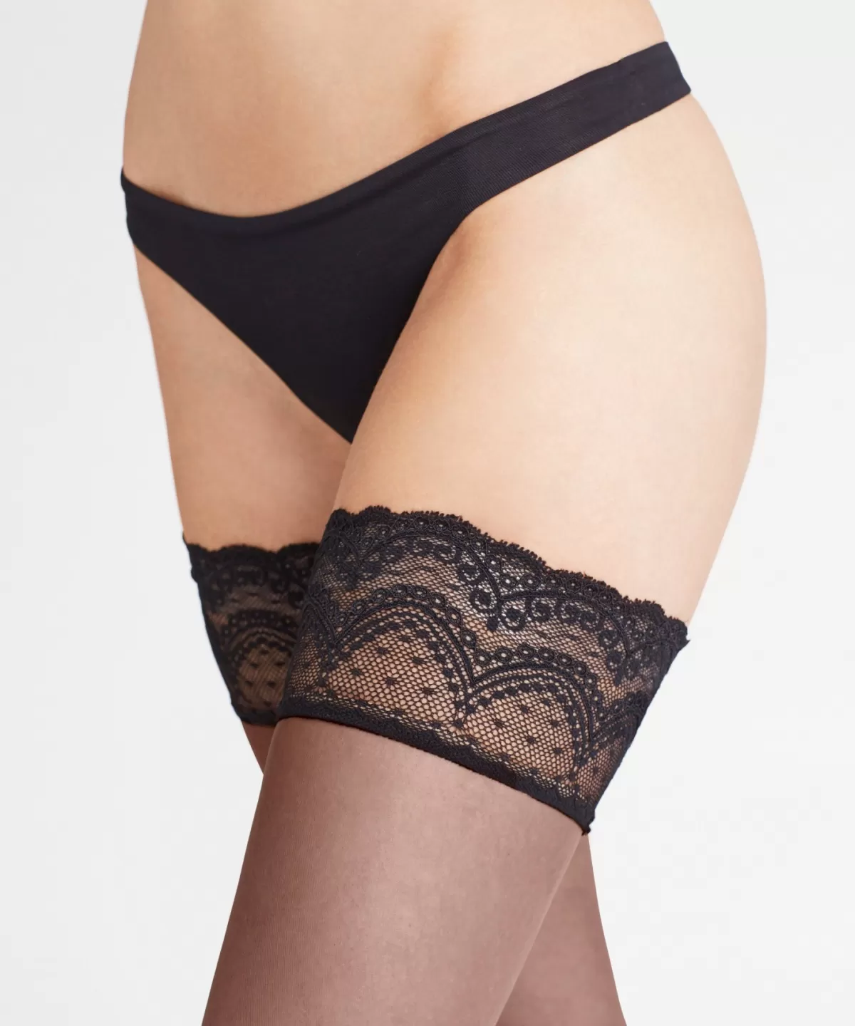 Sale Sally's Toy Invisible Deluxe Black Lace Stay-up - L