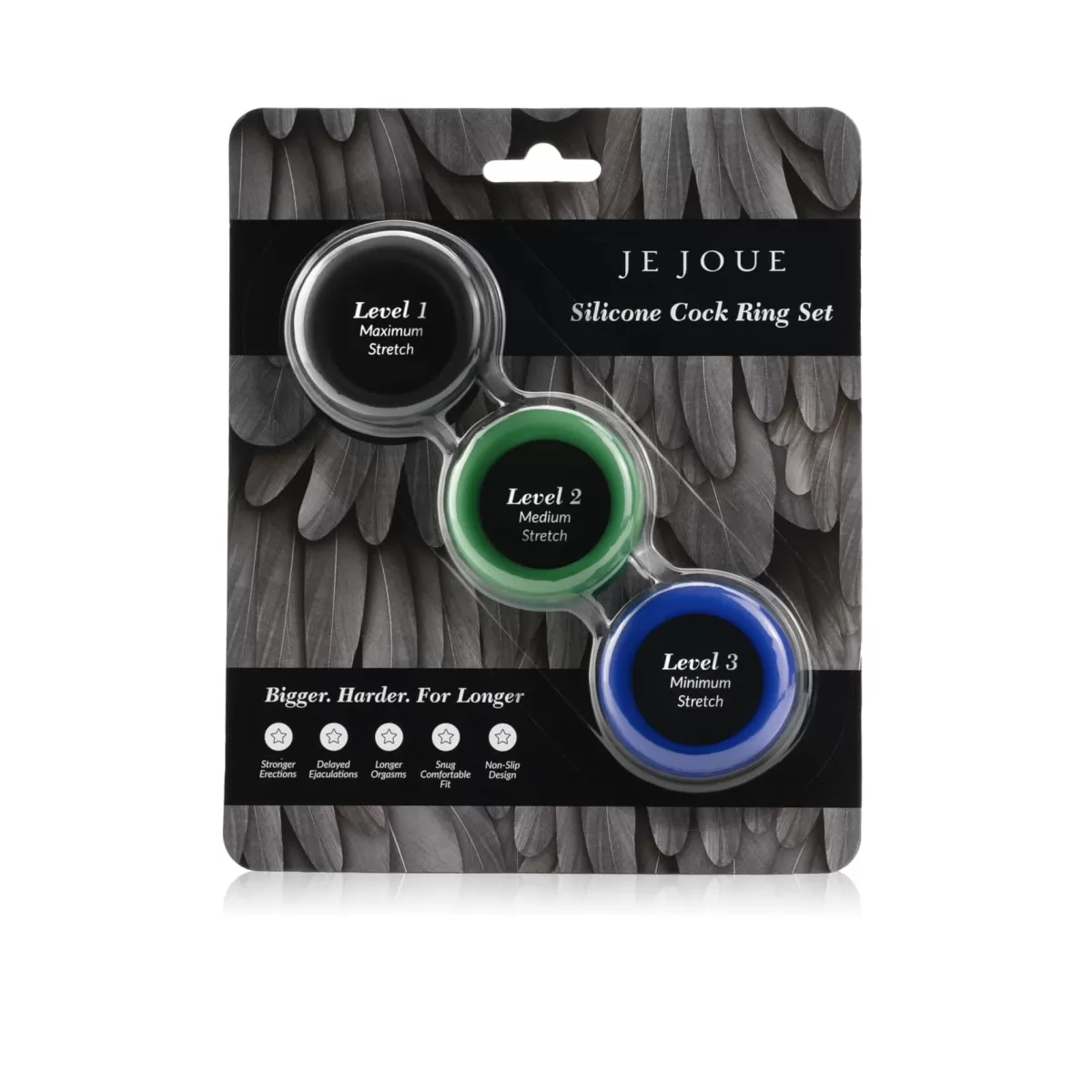 Hot Sally's Toy Je Joue Silicone Cock Ring Trio - 3 Stretch Levels