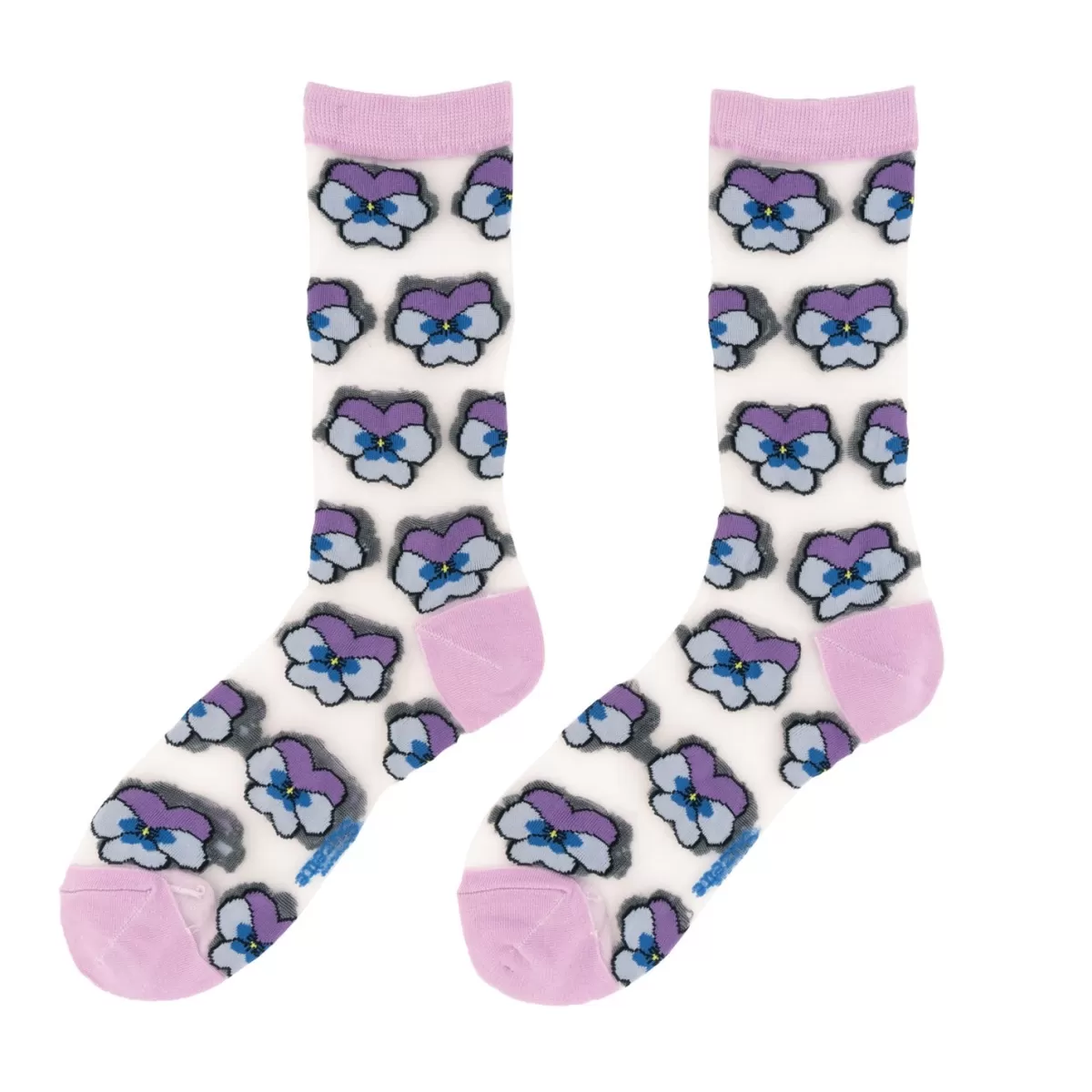 Discount Sally's Toy Purple Pansy Sheer Socks (Pre-order)