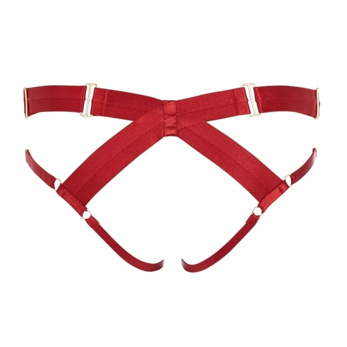 Clearance Sally's Toy Signature Bondage Burnt Red Harness Brief - L