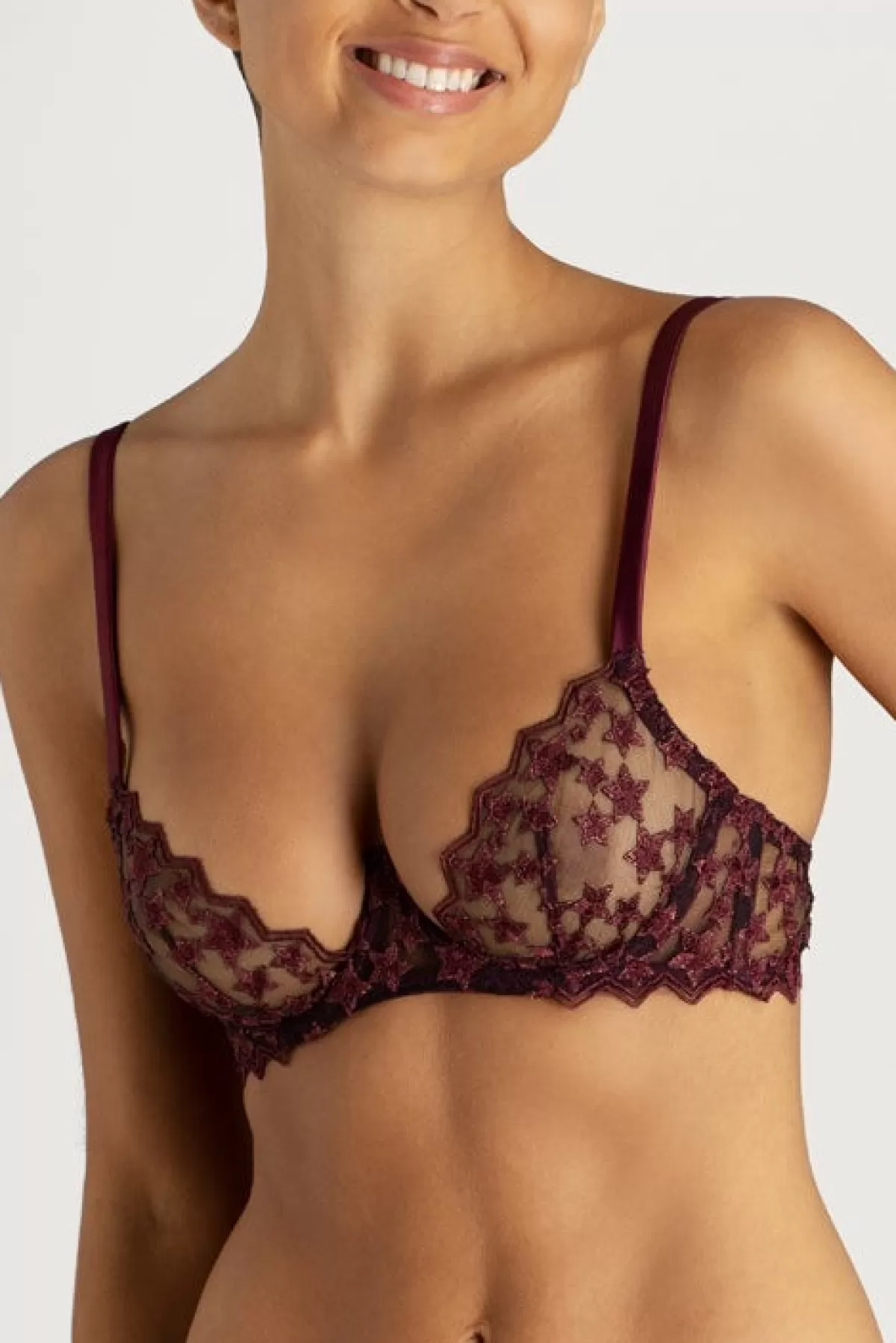 Cheap Sally's Toy Stella Plum Plunge Bra - 36D