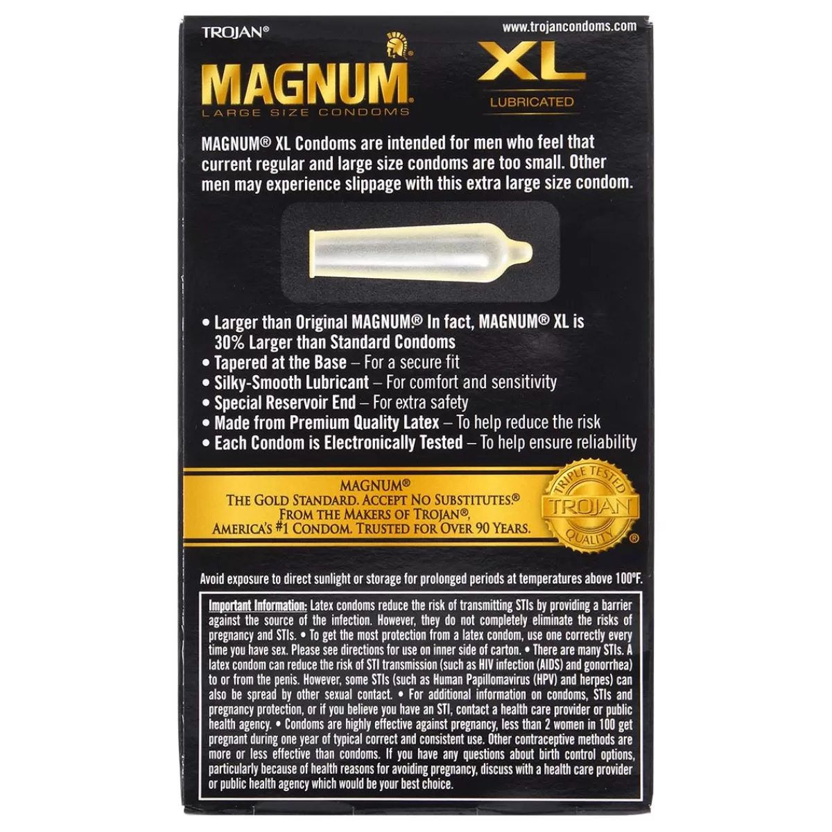 Cheap Sally's Toy Trojan Magnum XL Extra Large Latex Condom 12's