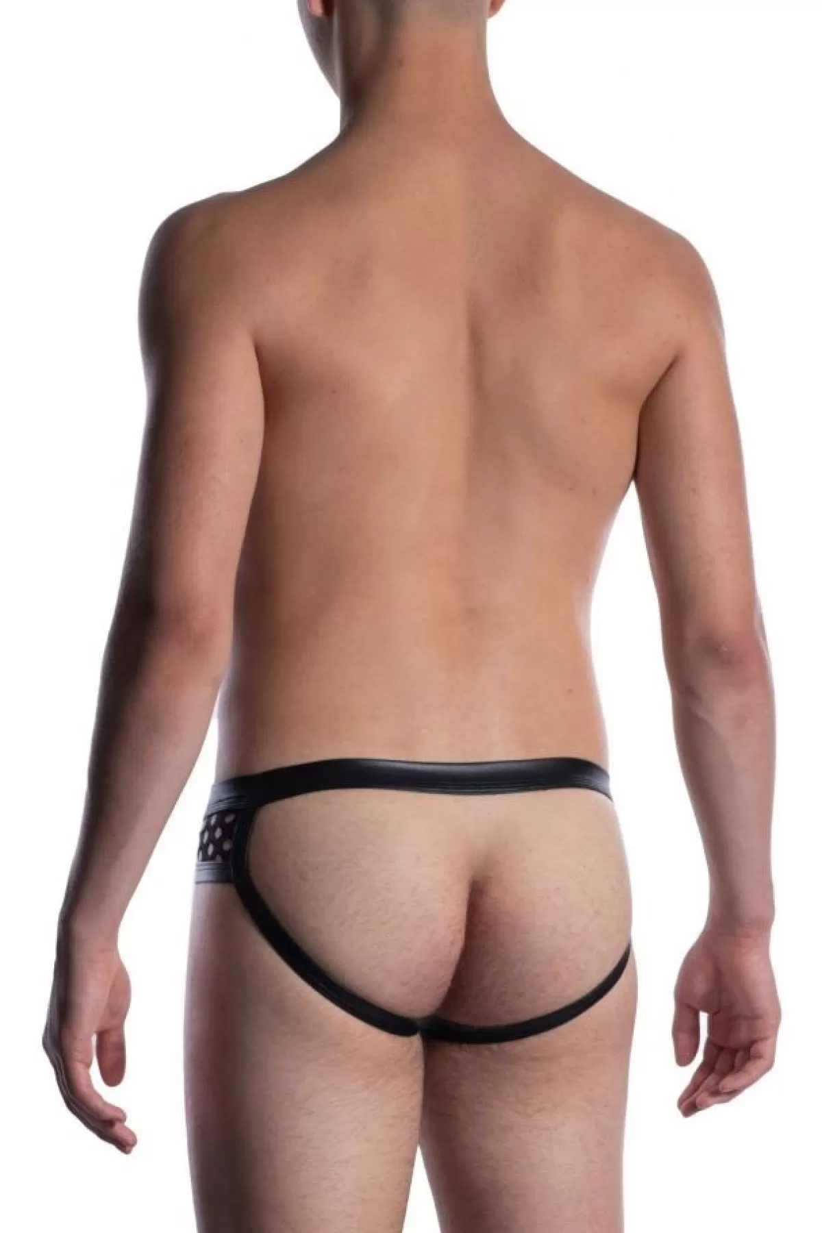 Hot Sally's Toy Wet Look Fishnet Jock - L